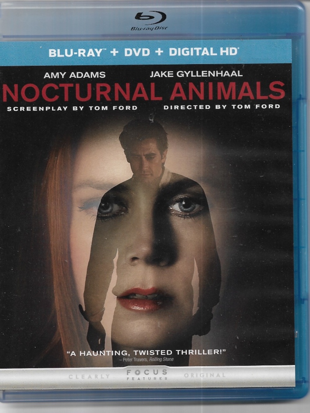 Nocturnal Animals 2017 Blu-ray/DVD/Digital Copy Amy Adams Jake Gyllenhaal